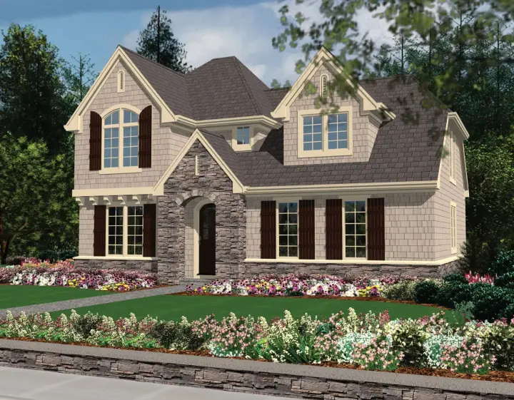 Cottage house plans 74-670 - front exterior, 1,936 sq ft, 3 bed, 2 bath house plans | Monster House Plans