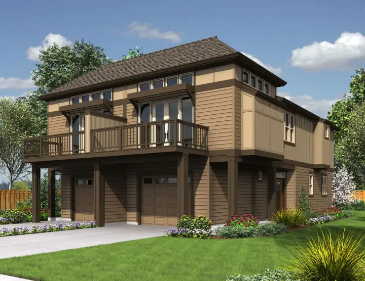Contemporary house plans 74-694 - front exterior, 3,254 sq ft, 2 bed, 2 bath house plans | Monster House Plans