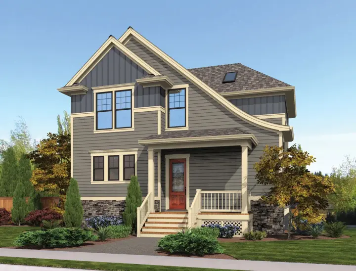 Craftsman house plans 74-706 - front exterior, 2,202 sq ft, 4 bed, 3 bath house plans | Monster House Plans