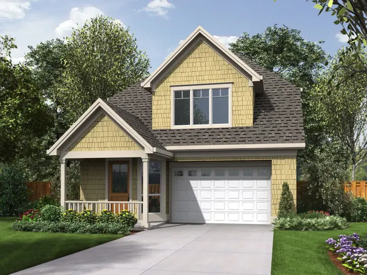 Cottage house plans 74-735 - front exterior, 1,384 sq ft, 3 bed, 2 bath house plans | Monster House Plans