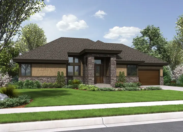 Contemporary house plans 74-740 - front exterior, 3,097 sq ft, 3 bed, 2 bath house plans | Monster House Plans