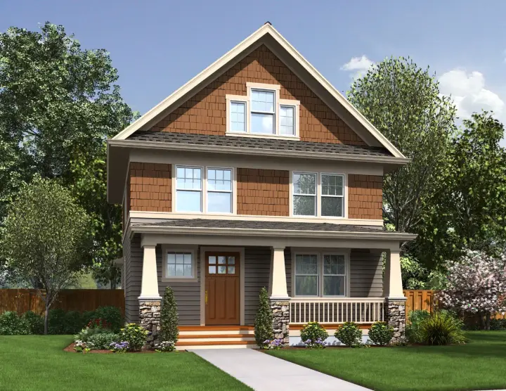 Craftsman house plans 74-747 - front exterior, 1,925 sq ft, 3 bed, 2 bath house plans | Monster House Plans