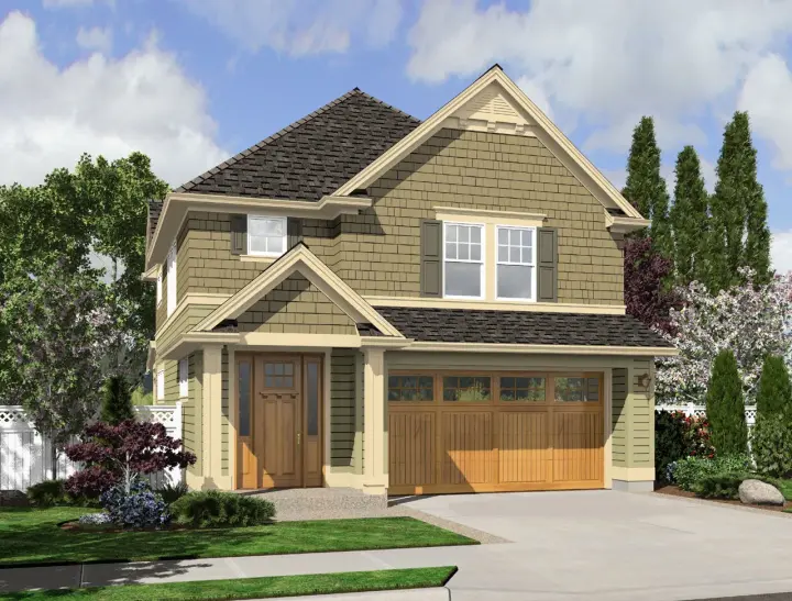 Cottage house plans 74-748 - front exterior, 1,823 sq ft, 4 bed, 2 bath house plans | Monster House Plans
