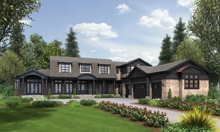 Cape Cod house plans 74-773 - front exterior, 4,903 sq ft, 4 bed, 4 bath house plans | Monster House Plans