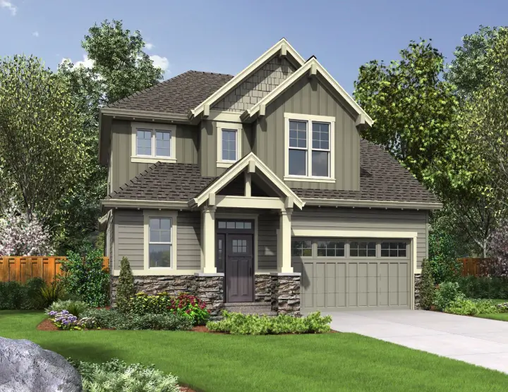 Craftsman house plans 74-774 - front exterior, 2,148 sq ft, 4 bed, 2 bath house plans | Monster House Plans