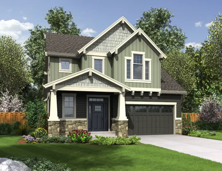 Cottage house plans 74-775 - front exterior, 2,128 sq ft, 4 bed, 2 bath house plans | Monster House Plans