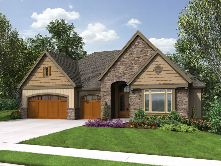 European house plans 74-788 - front exterior, 3,602 sq ft, 4 bed, 3 bath house plans | Monster House Plans