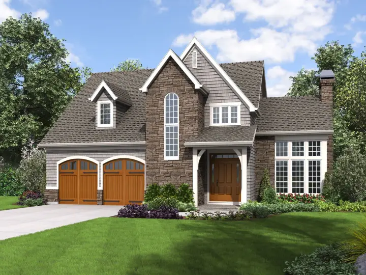 Craftsman house plans 74-814 - front exterior, 2,190 sq ft, 4 bed, 2 bath house plans | Monster House Plans