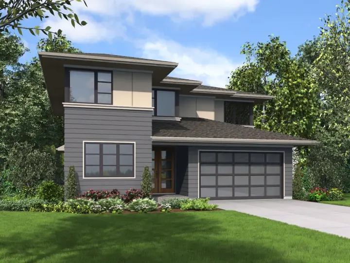 Modern house plans 74-821 - front exterior, 2,884 sq ft, 4 bed, 2 bath house plans | Monster House Plans