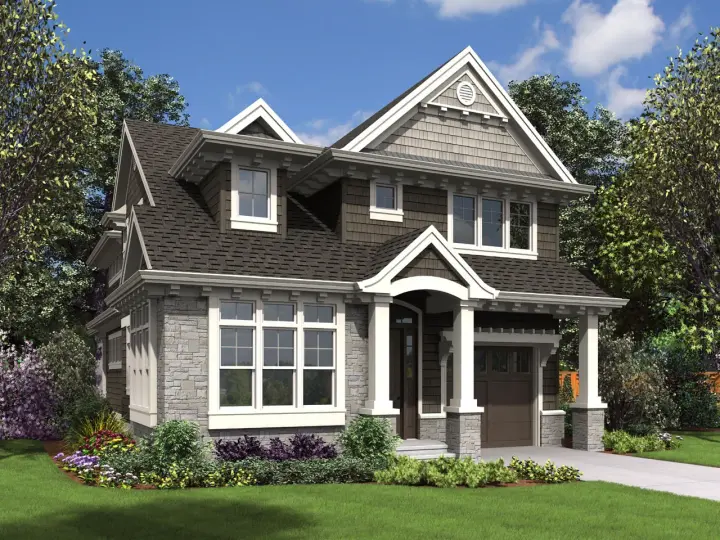 Craftsman house plans 74-842 - front exterior, 3,504 sq ft, 4 bed, 3 bath house plans | Monster House Plans