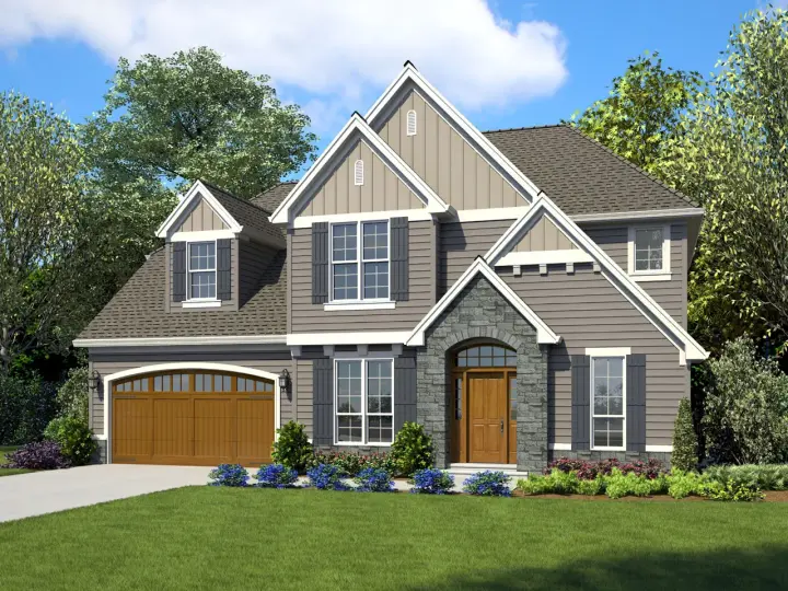 Craftsman house plans 74-853 - front exterior, 2,535 sq ft, 4 bed, 2 bath house plans | Monster House Plans