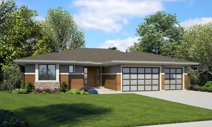 Contemporary house plans 74-854 - front exterior, 2,374 sq ft, 4 bed, 3 bath house plans | Monster House Plans