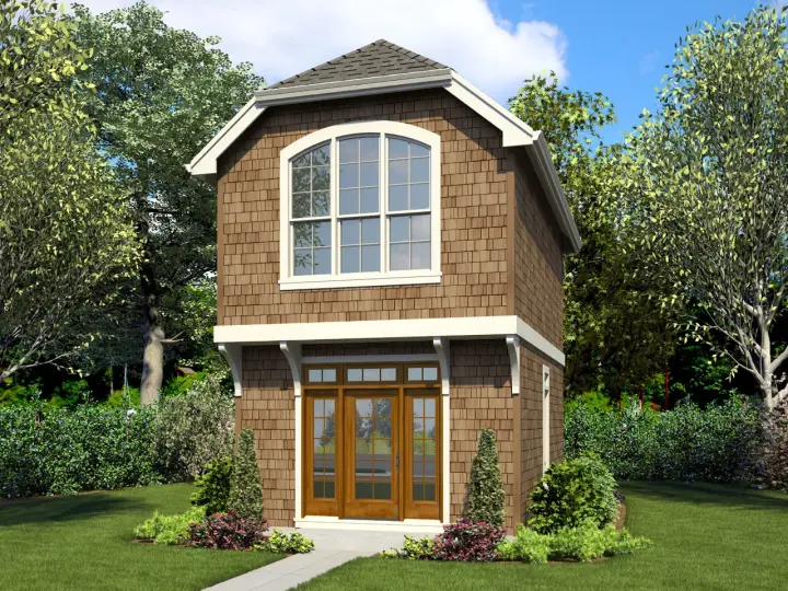Craftsman house plans 74-863 - front exterior, 628 sq ft, 1 bed, 1 bath house plans | Monster House Plans