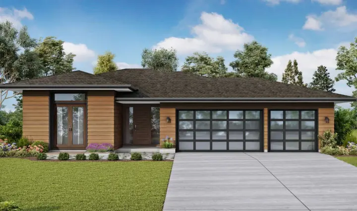 Contemporary house plans 74-873 - front exterior, 2,639 sq ft, 4 bed, 3 bath house plans | Monster House Plans