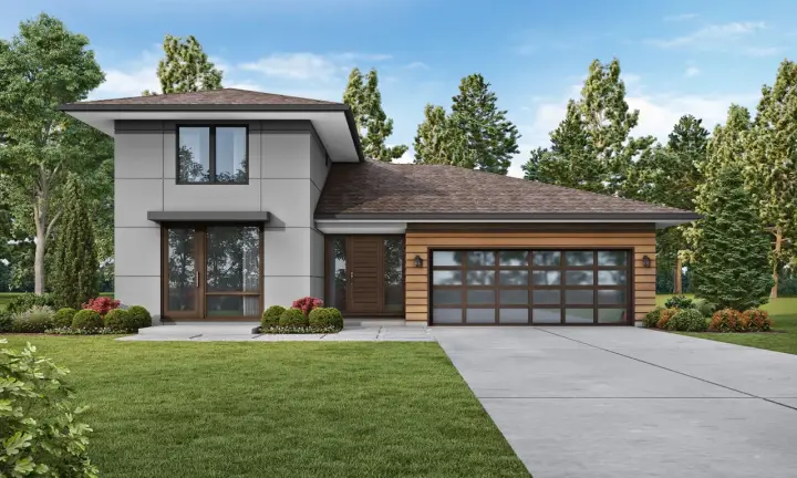 Modern house plans 74-875 - front exterior, 2,947 sq ft, 4 bed, 3 bath house plans | Monster House Plans