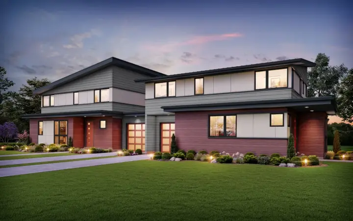 Contemporary house plans 74-883 - front exterior, 3,107 sq ft, 6 bed, 4 bath house plans | Monster House Plans