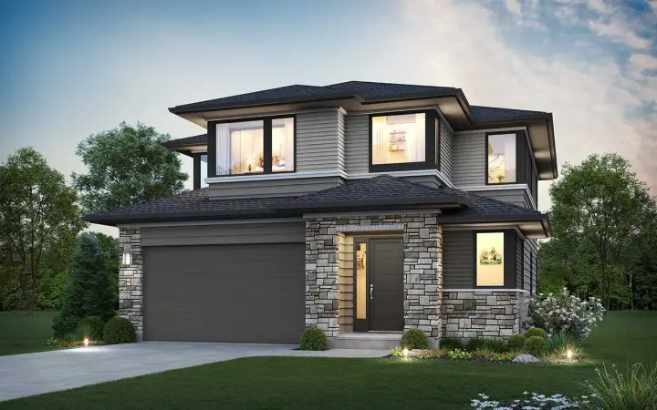 Contemporary house plans 74-950 - front exterior, 2,175 sq ft, 4 bed, 2 bath house plans | Monster House Plans