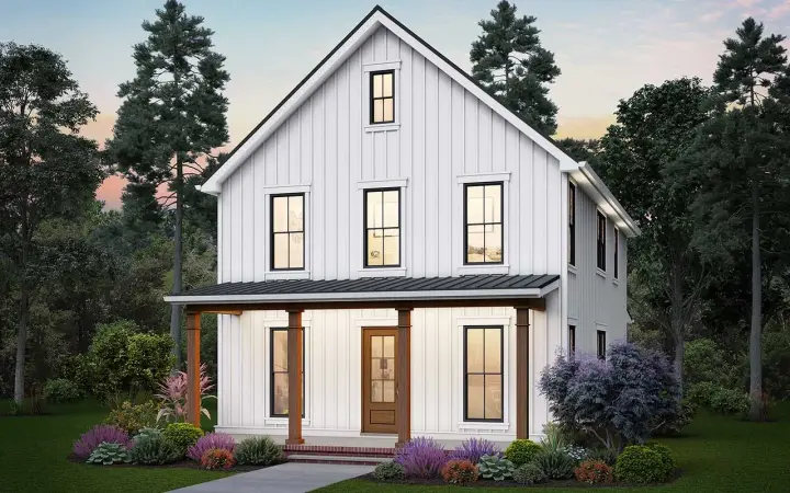 Modern Farmhouse house plans 74-951 - front exterior, 2,124 sq ft, 3 bed, 2 bath house plans | Monster House Plans