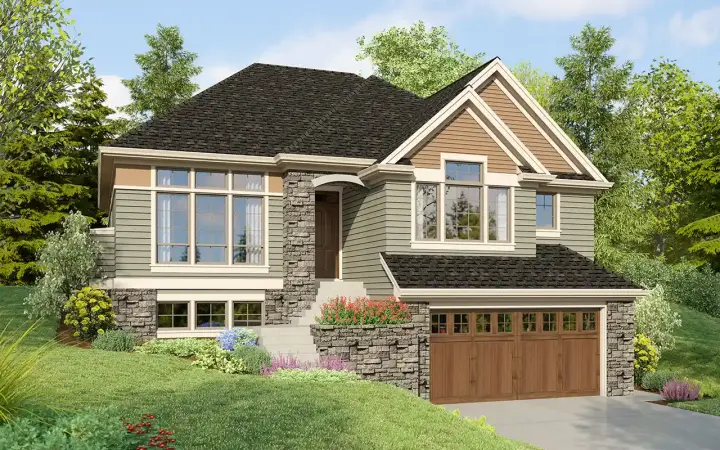 Traditional house plans 74-969 - front exterior, 2,044 sq ft, 3 bed, 2 bath house plans | Monster House Plans
