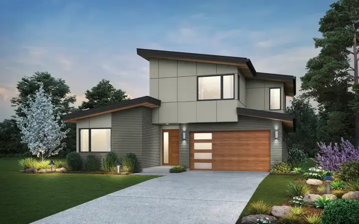 Contemporary house plans 74-984 - front exterior, 2,500 sq ft, 3 bed, 2 bath house plans | Monster House Plans