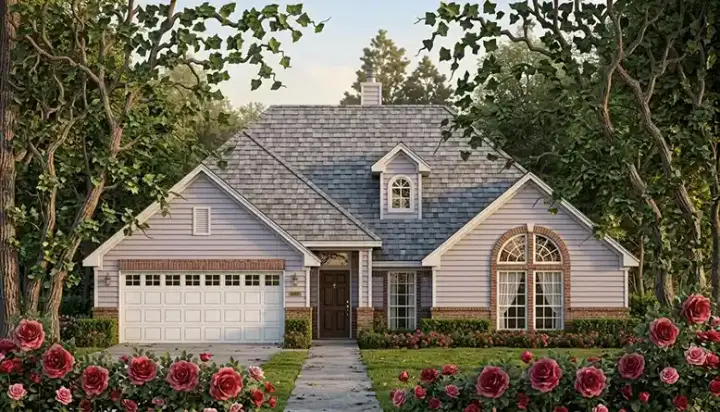 Traditional house plans 75-104 - front exterior, 1,330 sq ft, 3 bed, 2 bath house plans | Monster House Plans