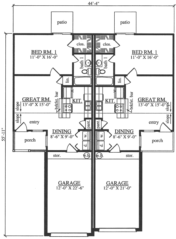 Main Floor Plan: 75-105