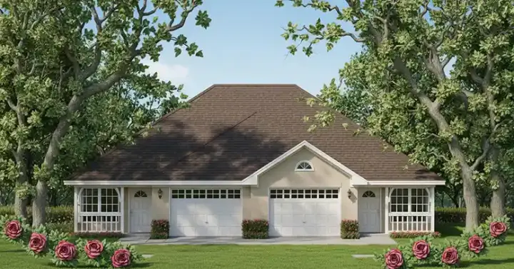 Traditional house plans 75-106 - front exterior, 1,788 sq ft, 4 bed, 2 bath house plans | Monster House Plans