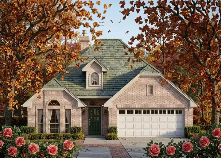 Traditional house plans 75-107 - front exterior, 1,565 sq ft, 3 bed, 2 bath house plans | Monster House Plans