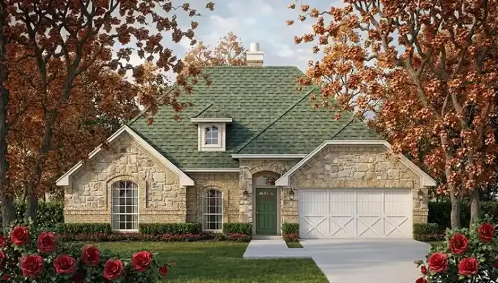 European house plans 75-109 - front exterior, 1,857 sq ft, 4 bed, 2 bath house plans | Monster House Plans