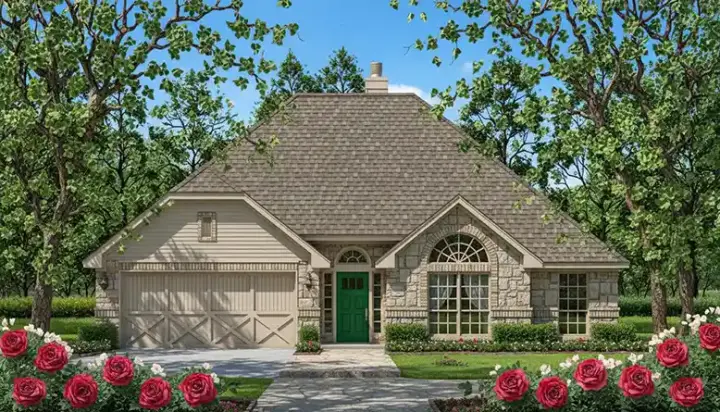 Traditional house plans 75-110 - front exterior, 1,491 sq ft, 3 bed, 2 bath house plans | Monster House Plans