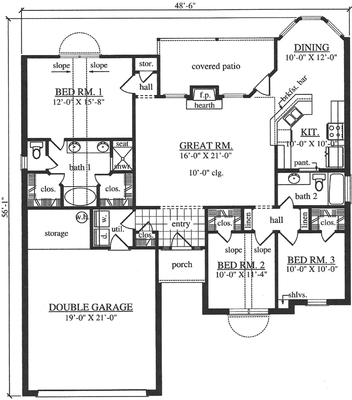 Main Floor Plan: 75-110