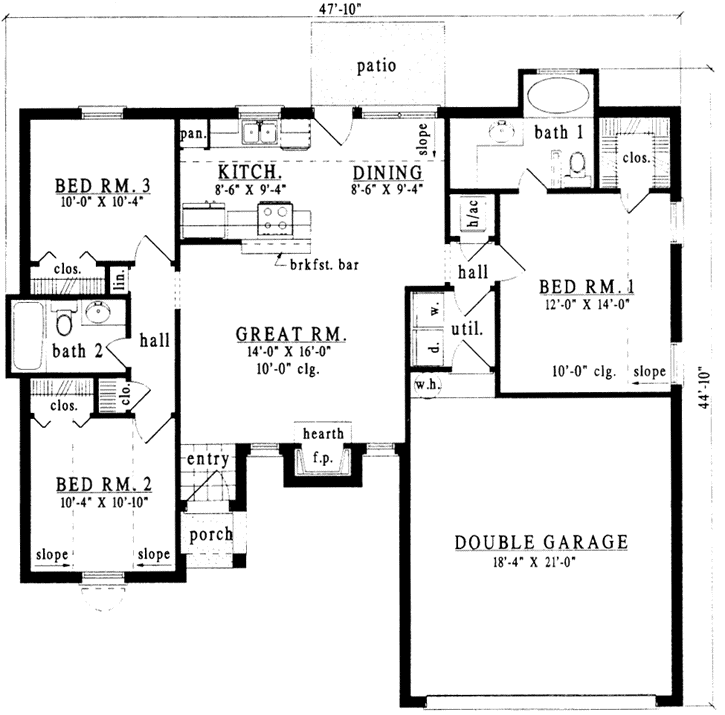 Main Floor Plan: 75-113