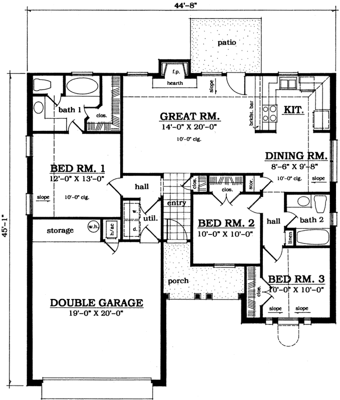 Main Floor Plan: 75-118
