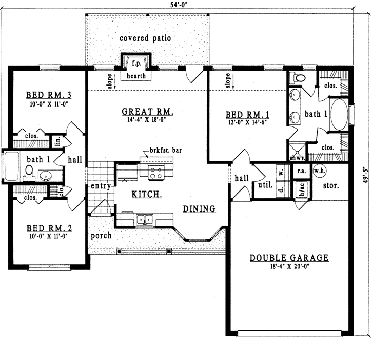 Main Floor Plan: 75-121