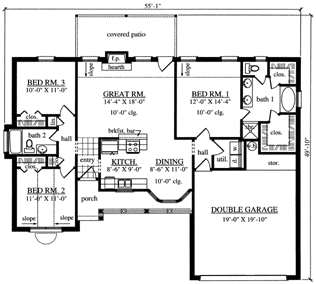 Main Floor Plan: 75-151