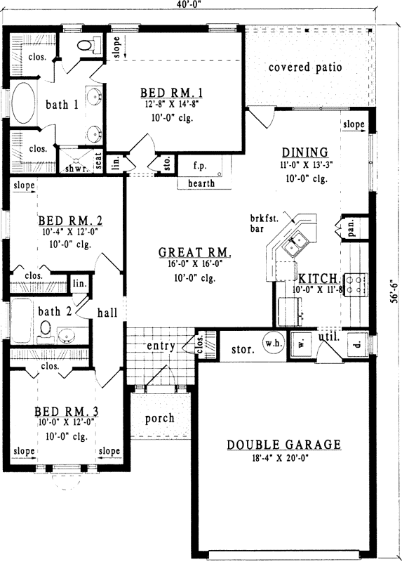Main Floor Plan: 75-182