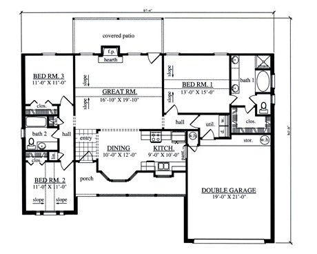 Main Floor Plan: 75-188