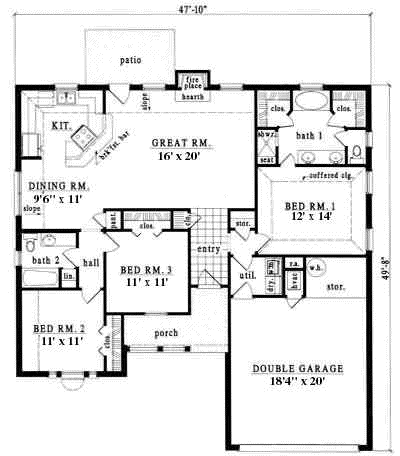 Main Floor Plan: 75-197