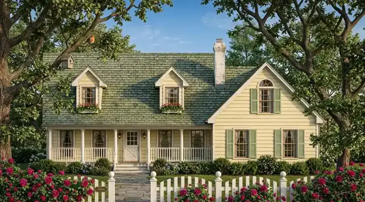 Country house plans 75-198 - front exterior, 1,565 sq ft, 3 bed, 2 bath house plans | Monster House Plans