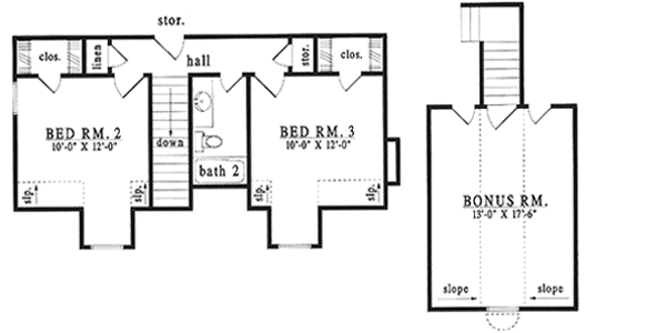Upper/Second Floor Plan: 75-198