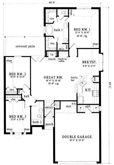 Main Floor Plan: 75-202