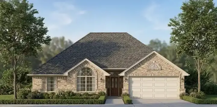 Traditional house plans 75-211 - front exterior, 1,549 sq ft, 3 bed, 2 bath house plans | Monster House Plans