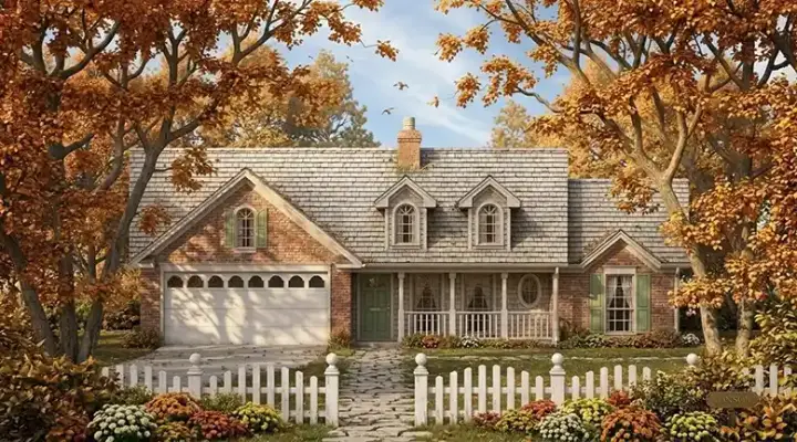 Country house plans 75-212 - front exterior, 1,549 sq ft, 3 bed, 2 bath house plans | Monster House Plans