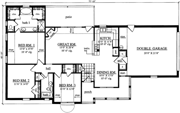 Main Floor Plan: 75-221