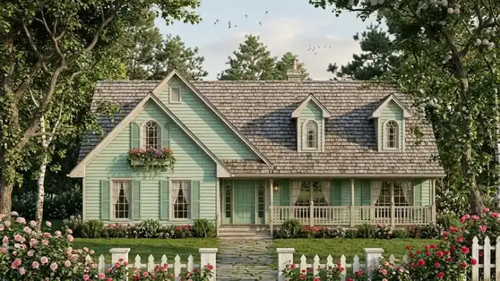 Country house plans 75-223 - front exterior, 1,569 sq ft, 3 bed, 2 bath house plans | Monster House Plans