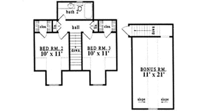 Upper/Second Floor Plan: 75-224