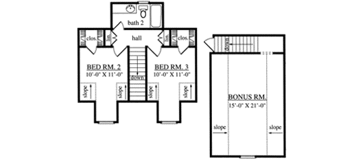 Upper/Second Floor Plan:75-225