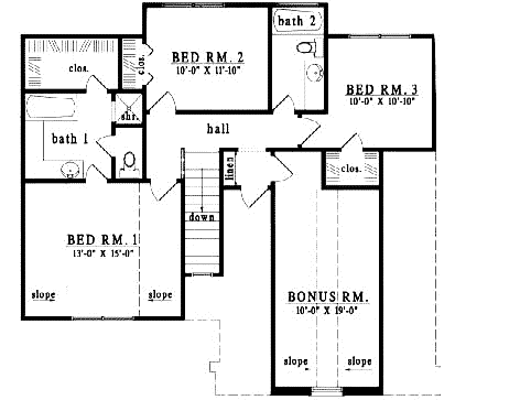 Upper/Second Floor Plan: 75-243