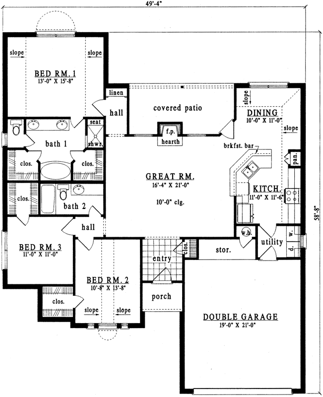 Main Floor Plan: 75-249