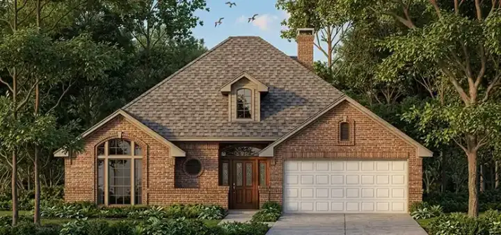 Traditional house plans 75-255 - front exterior, 1,631 sq ft, 3 bed, 2 bath house plans | Monster House Plans